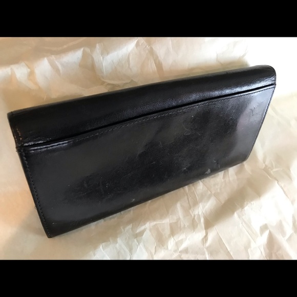 Grand Lion Leather Wallet Black 7 x 3 1/2” vintage - Picture 6 of 16